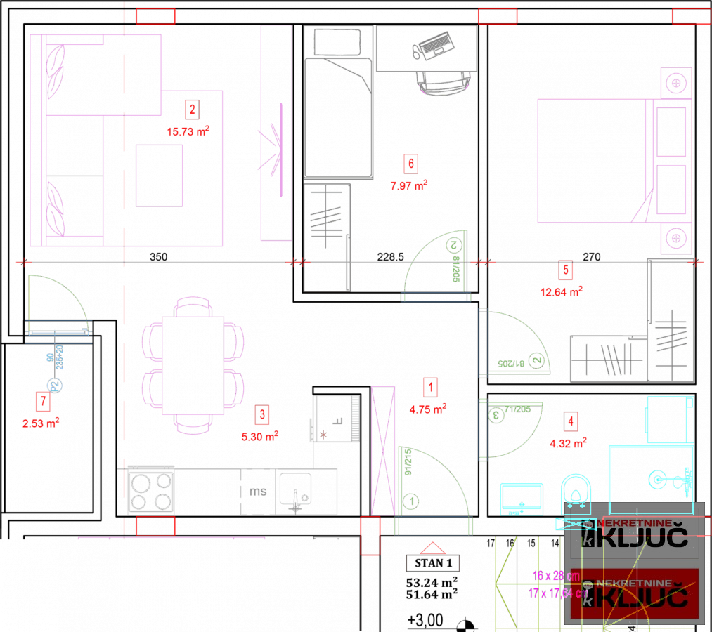ADICE, 52m2, Dvoiposoban sa pdv 1