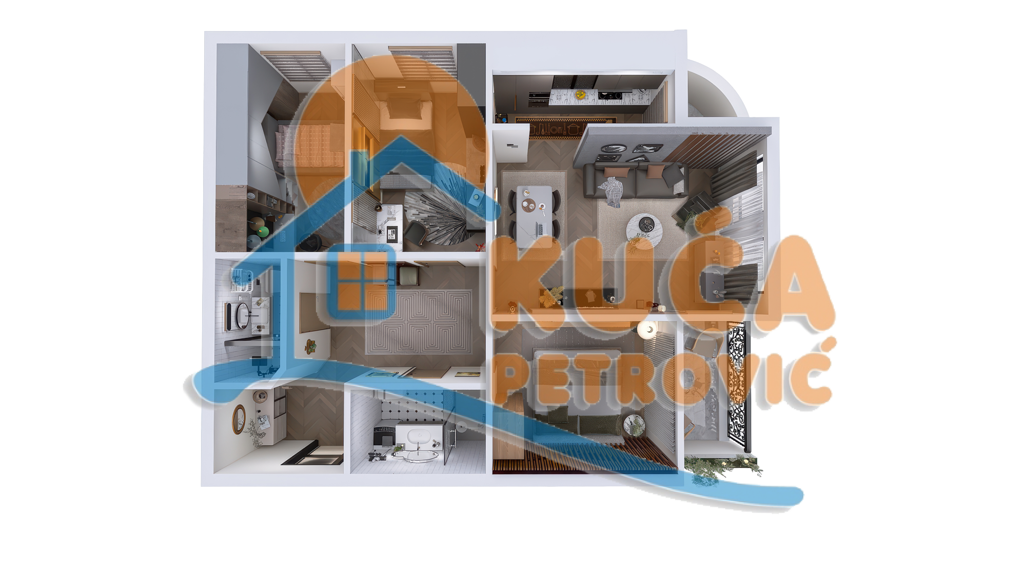 četvorosoban stan, 85.92 m2, Jagodin Mala, 2. proleterske brigade ID: p-014781 5