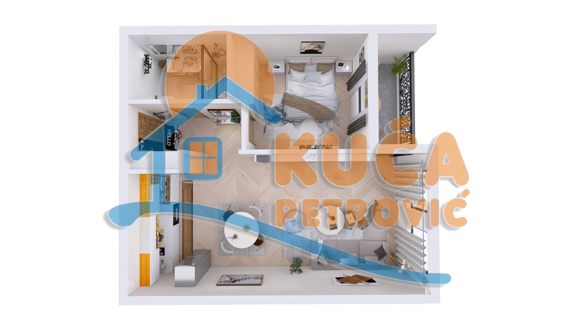 Dvosoban stan, 52.67 m2, Jagodin Mala, 2. proleterske brigade ID: p-014779 4