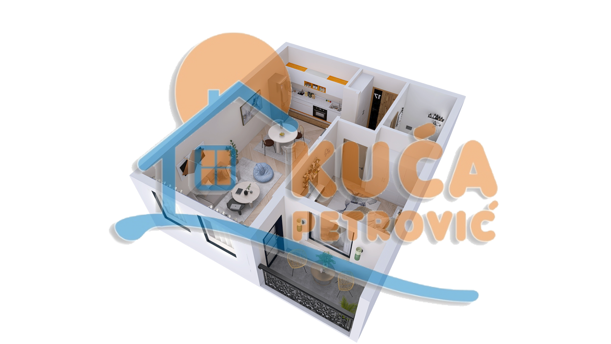 Dvosoban stan, 52.67 m2, Jagodin Mala, 2. proleterske brigade ID: p-014779 5