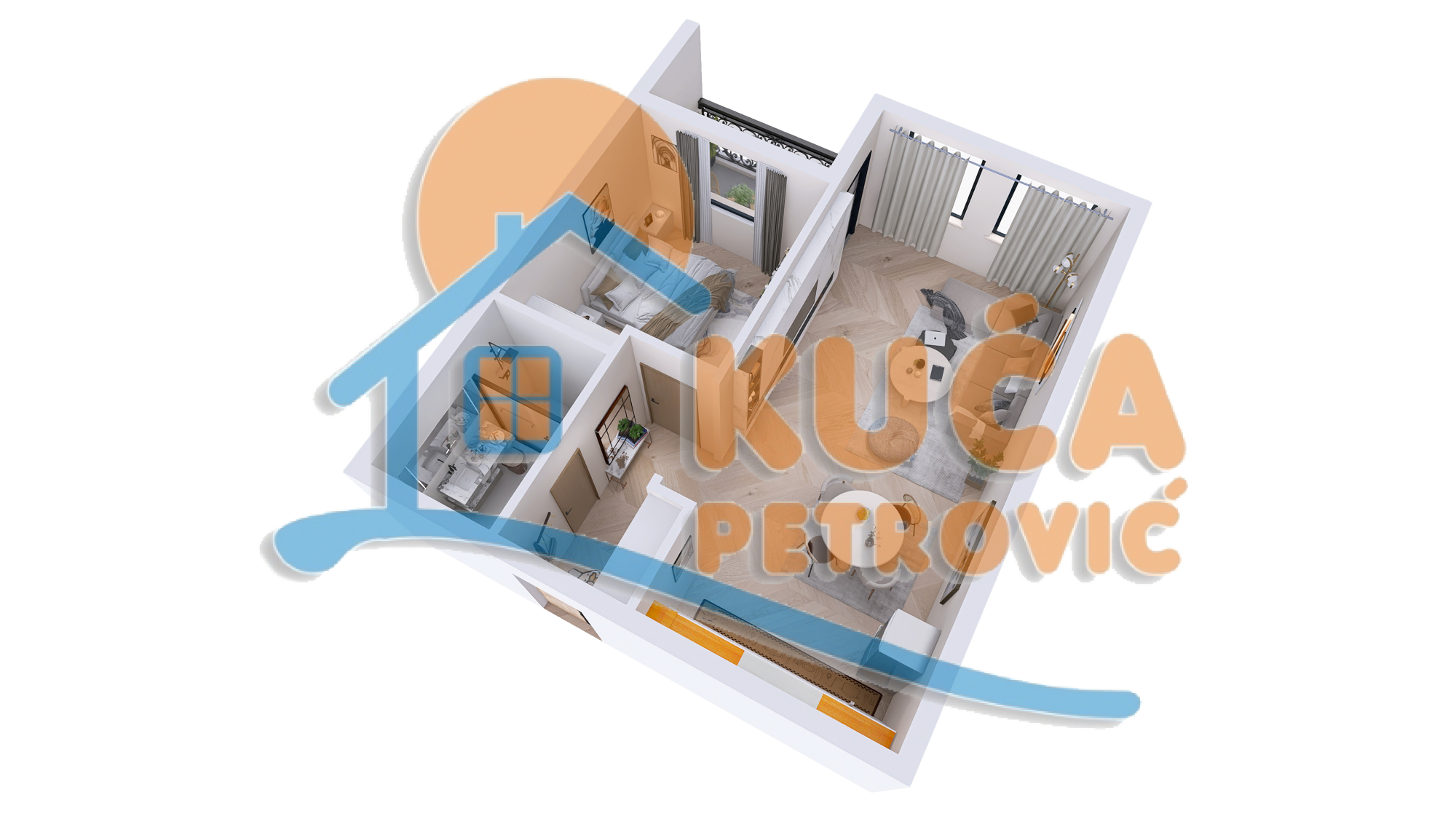 Dvosoban stan, 52.67 m2, Jagodin Mala, 2. proleterske brigade ID: p-014779 7