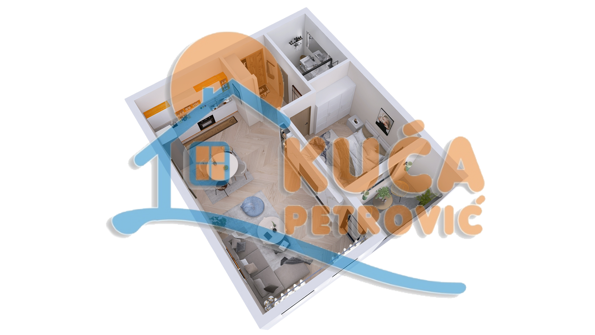 Dvosoban stan, 52.67 m2, Jagodin Mala, 2. proleterske brigade ID: p-014779 9