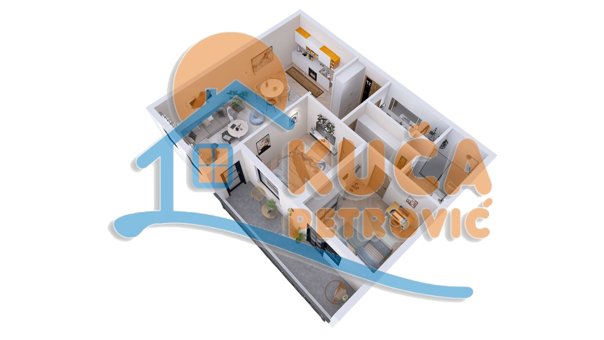 Trosoban stan, 78.47 m2, Jagodin Mala, 2. proleterske brigade ID: p-014782 15