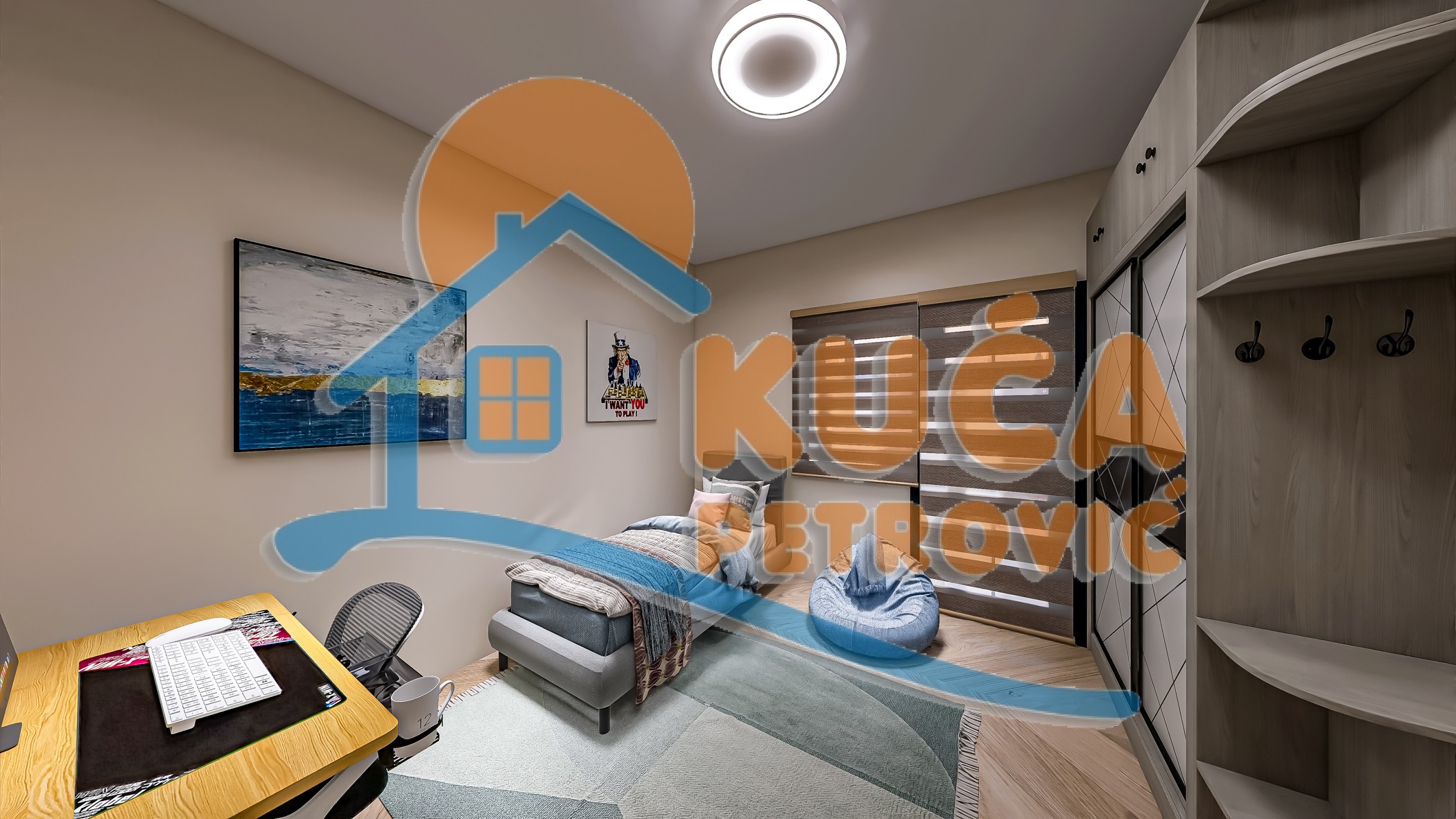 Trosoban stan, 78.47 m2, Jagodin Mala, 2. proleterske brigade ID: p-014782 9