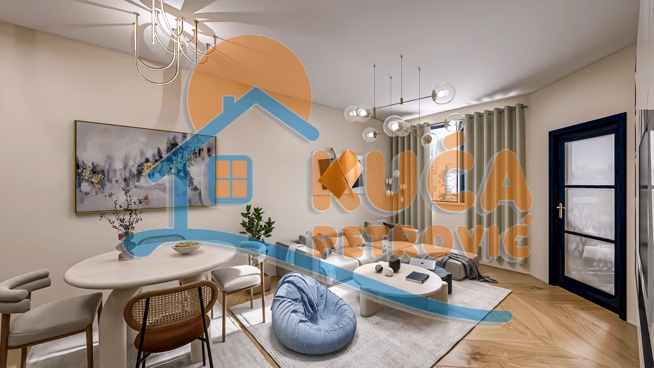 Dvosoban stan, 44.53 m2, Jagodin Mala, 2. proleterske brigade ID: p-014792 3