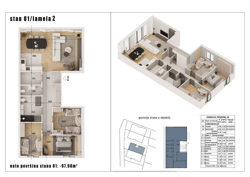Stan,SREMSKA KAMENICA,SREMSKA KAMENICA,kv: 97, € 226600, ID: 1019259 5