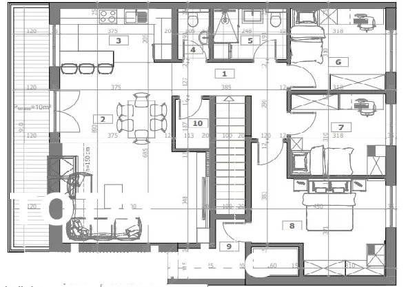 Stan,NOVI SAD,BULEVAR,kv: 104.00, € 319240, ID: 1098110 16