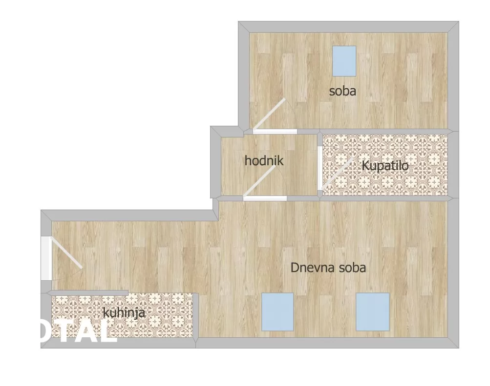 Stan,NOVI SAD,BULEVAR,kv: 40.00, € 113300, ID: 1100968 9