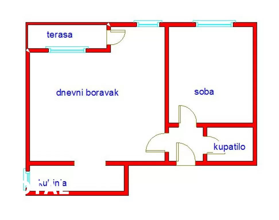 Stan,NOVI SAD,BULEVAR,kv: 46.00, € 133900, ID: 1099847 2