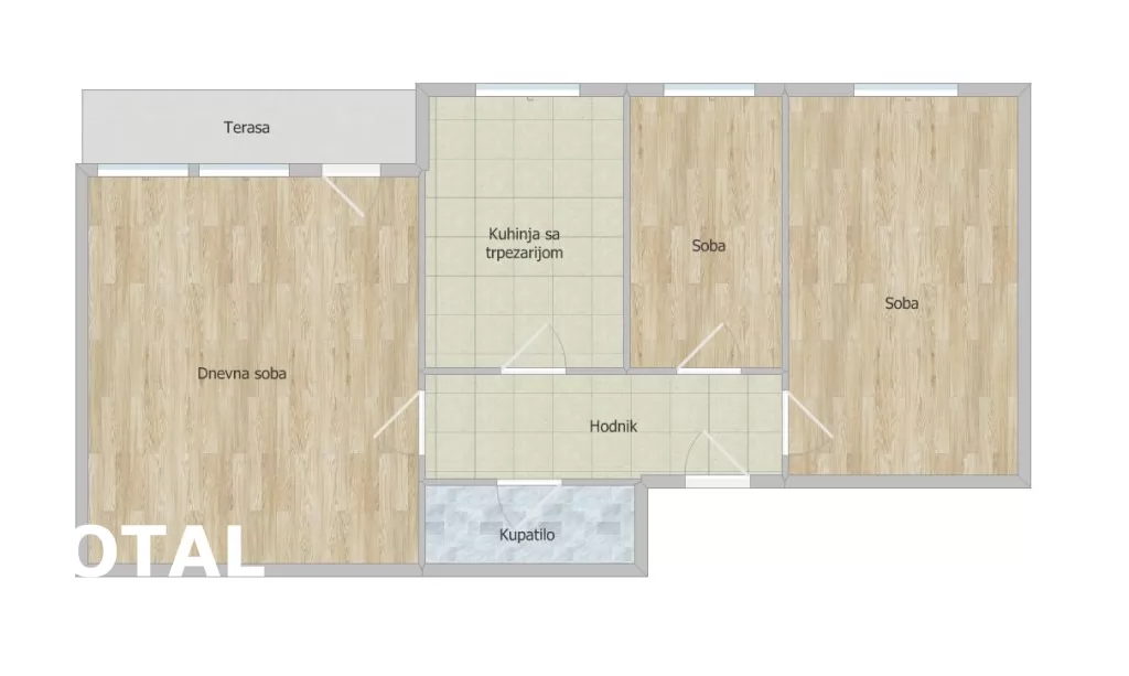 Stan,NOVI SAD,BULEVAR,kv: 66.00, € 152000, ID: 1101057 17