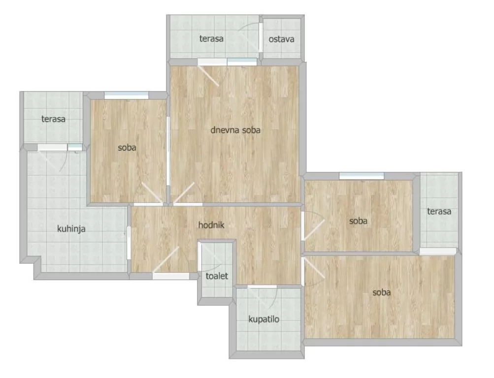 Stan,NOVI SAD,BULEVAR,kv: 74.00, € 206000, ID: 1100904 23