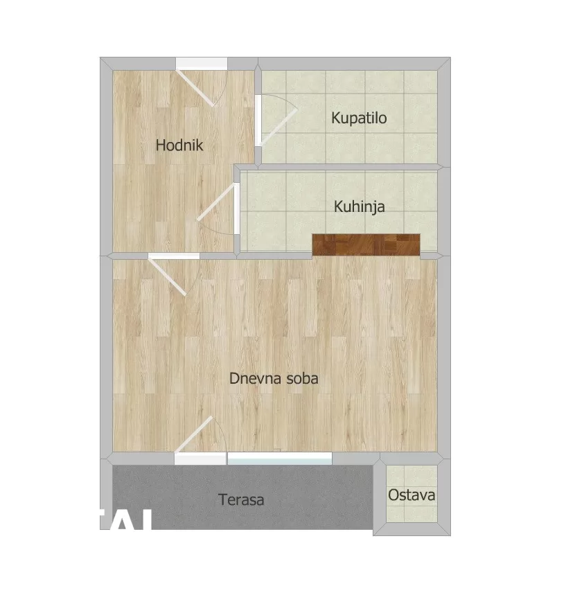 Stan,NOVI SAD,CENTAR,kv: 32.00, € 104000, ID: 1099814 8