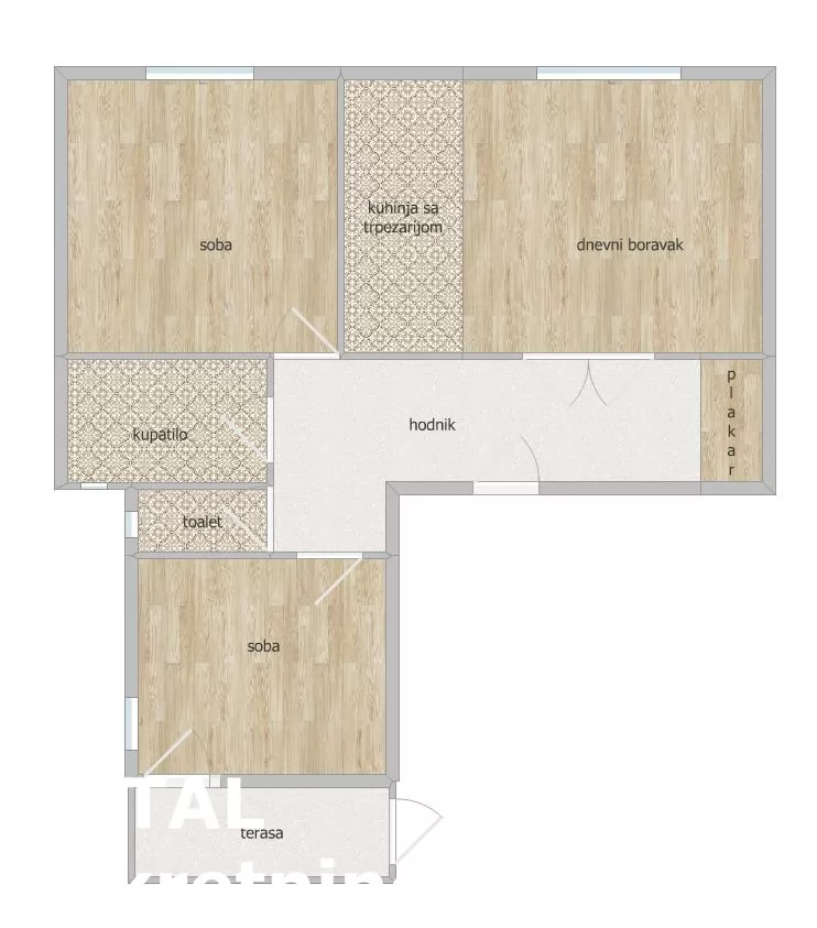 Stan,NOVI SAD,CENTAR,kv: 78.00, € 230000, ID: 1100979 2