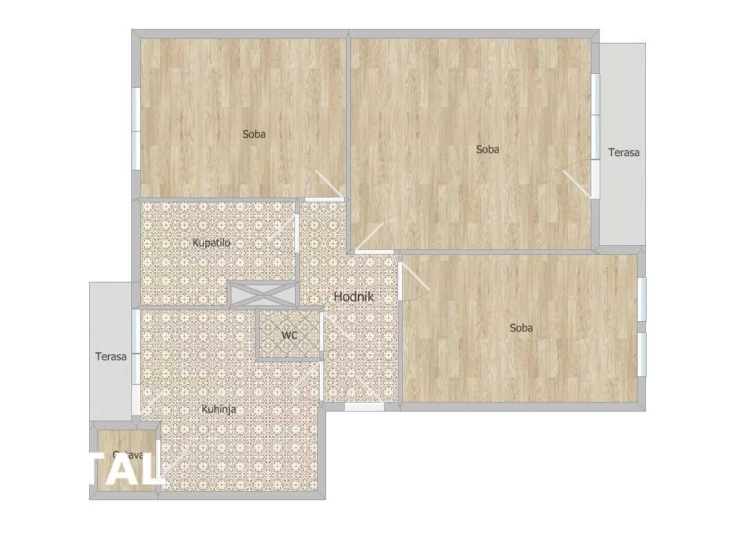 Stan,NOVI SAD,CENTAR,kv: 86.00, € 195000, ID: 1101186 16