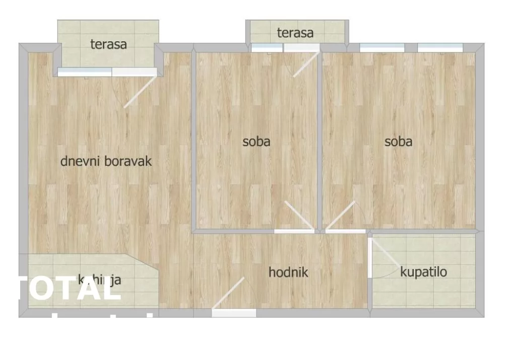 Stan,NOVI SAD,NOVA DETELINARA,kv: 59.00, € 181000, ID: 1101343 10