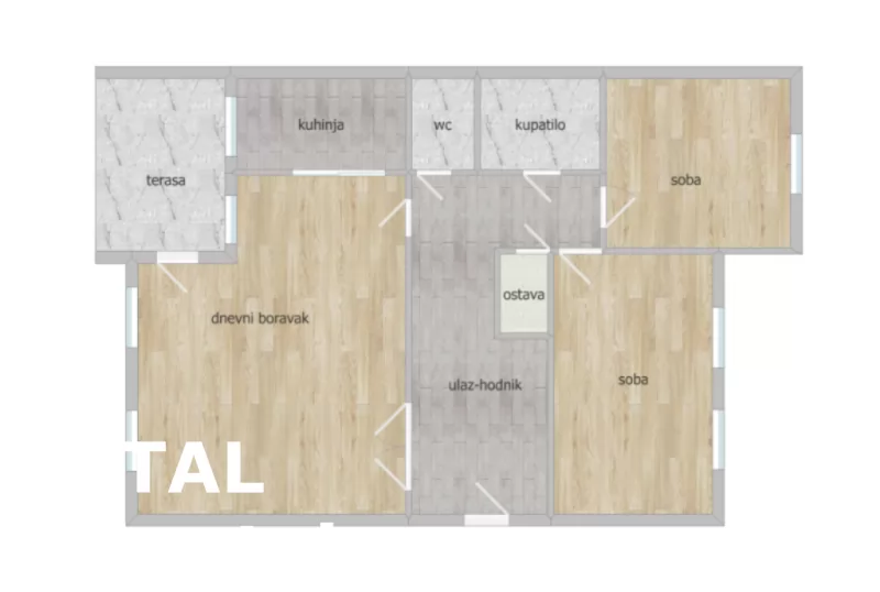 Stan,NOVI SAD,NOVO NASELJE -  BISTRICA,kv: 77.00, € 203800, ID: 1100302 19