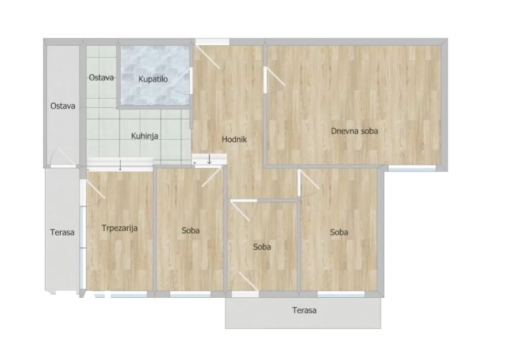 Stan,NOVI SAD,NOVO NASELJE,kv: 88.00, € 155000, ID: 1100682 16