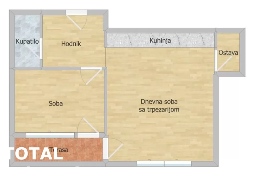 Stan,NOVI SAD,SALAJKA,kv: 43.00, € 140000, ID: 1100424 11