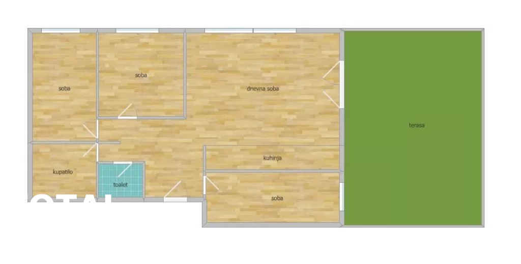 Stan,NOVI SAD,TELEP,kv: 96.00, € 300000, ID: 1100200 19