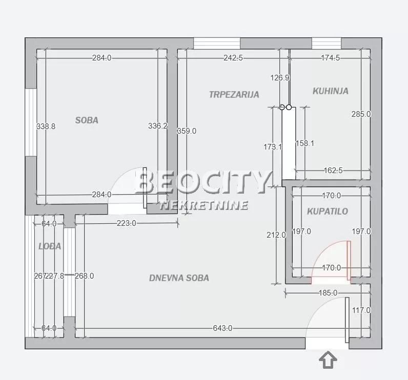 Dvosoban stan, 43 m2, Palilula, Save Kovačevića ID: 30299 14