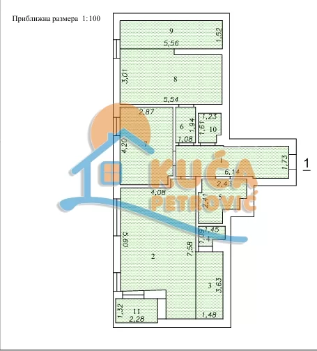 Trosoban stan, 91 m2, Palilula, Stevana Sremca ID: p-015137 27