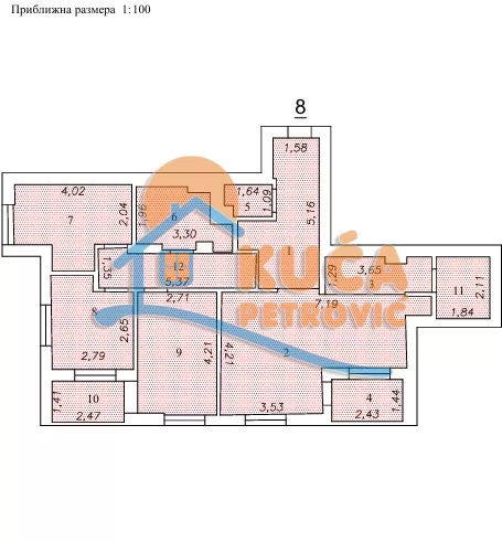 Trosoban stan, 91 m2, Palilula, Stevana Sremca ID: p-015141 11