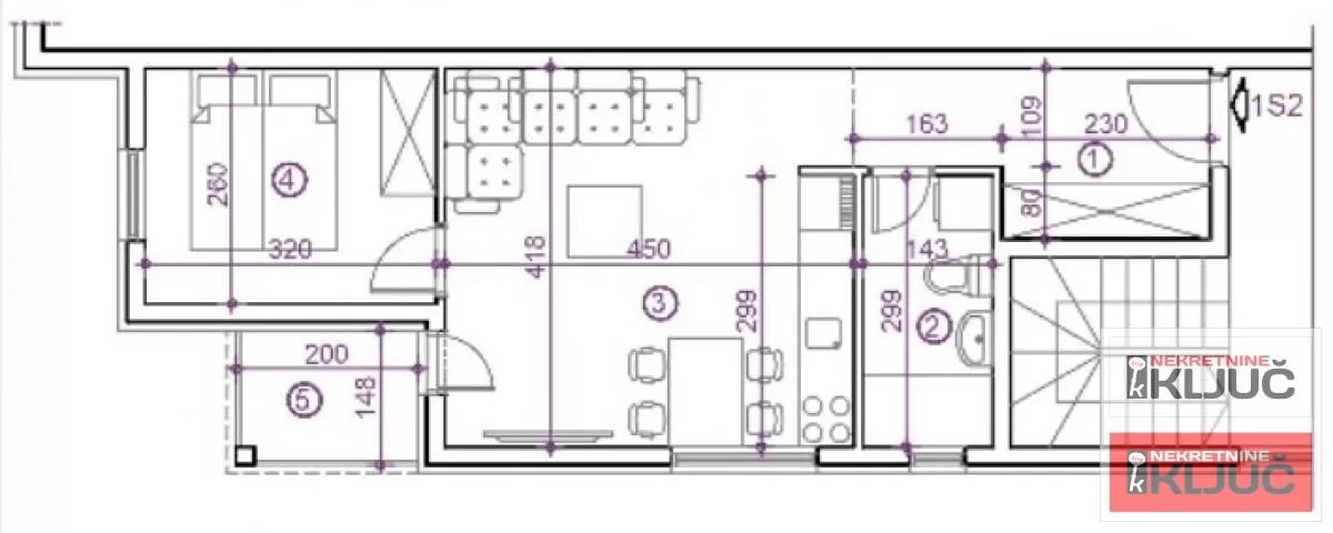 ADICE, 44m2, Dvosoban sa pdv 3
