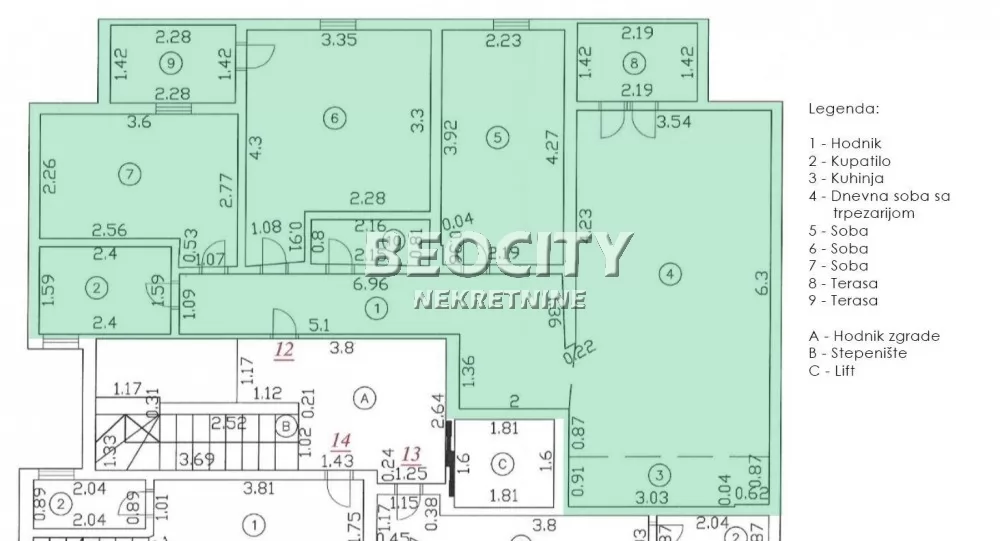 četvorosoban stan, 79 m2, Somborski bulevar, Bulevar Patrijarha Pavla ID: 124937 16