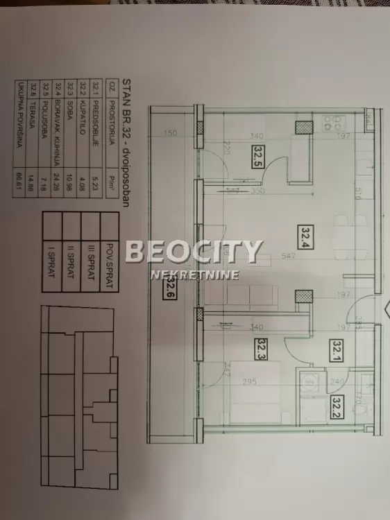 Dvosoban stan, 67 m2, Bežanijska kosa, Vojvođanska ID: 124972 2