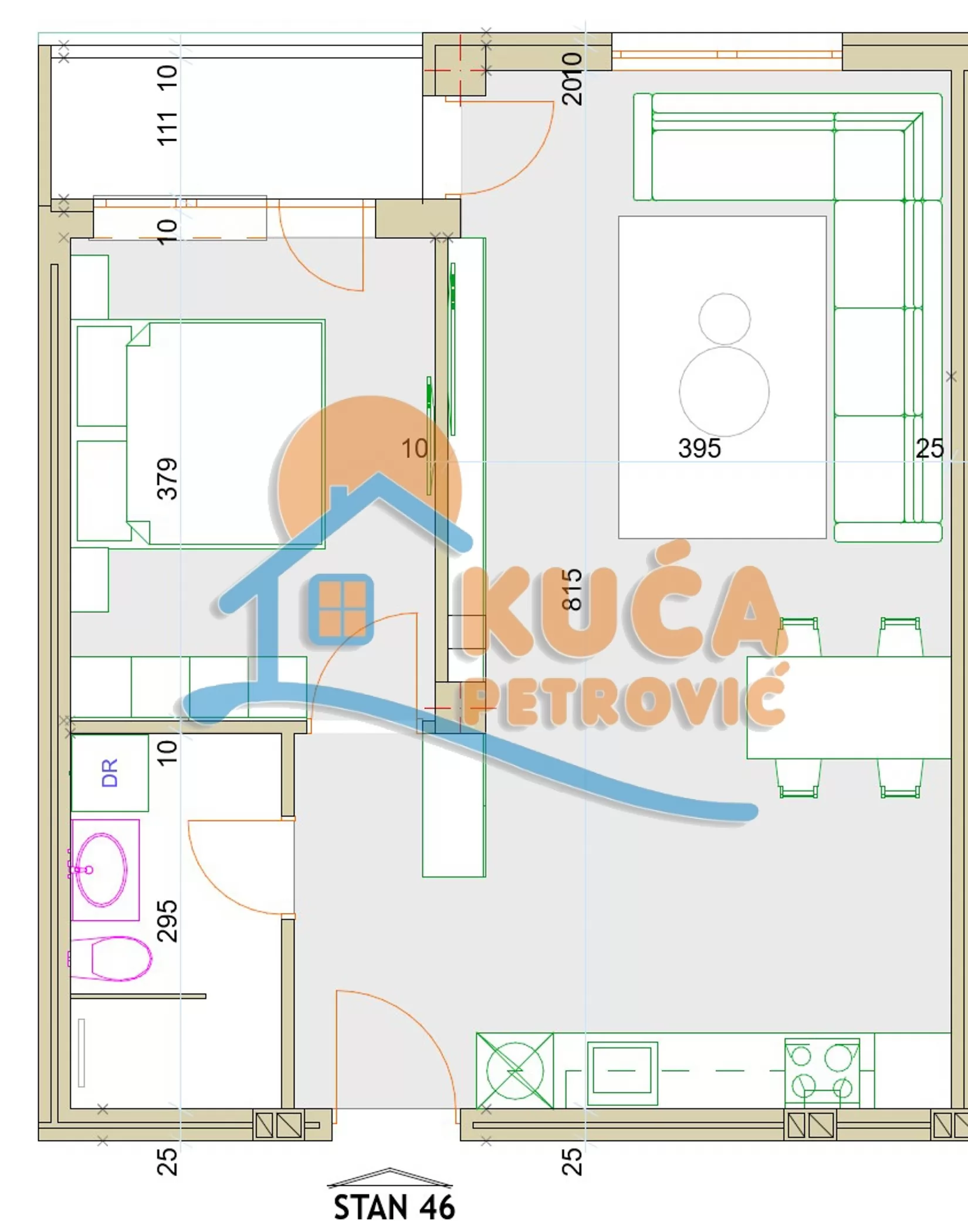 Jednosoban stan, 52 m2, Centar, Cara Dušana ID: i-015170 16