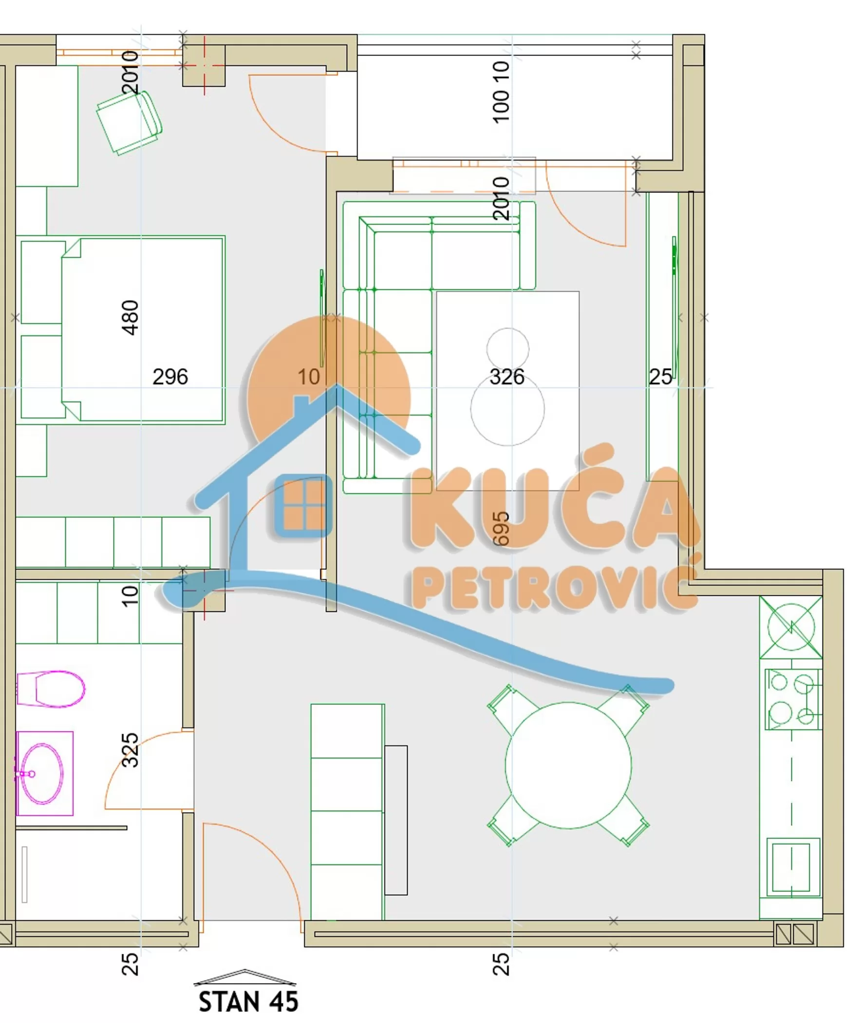 Jednosoban stan, 52 m2, Centar, Cara Dušana ID: i-015173 16