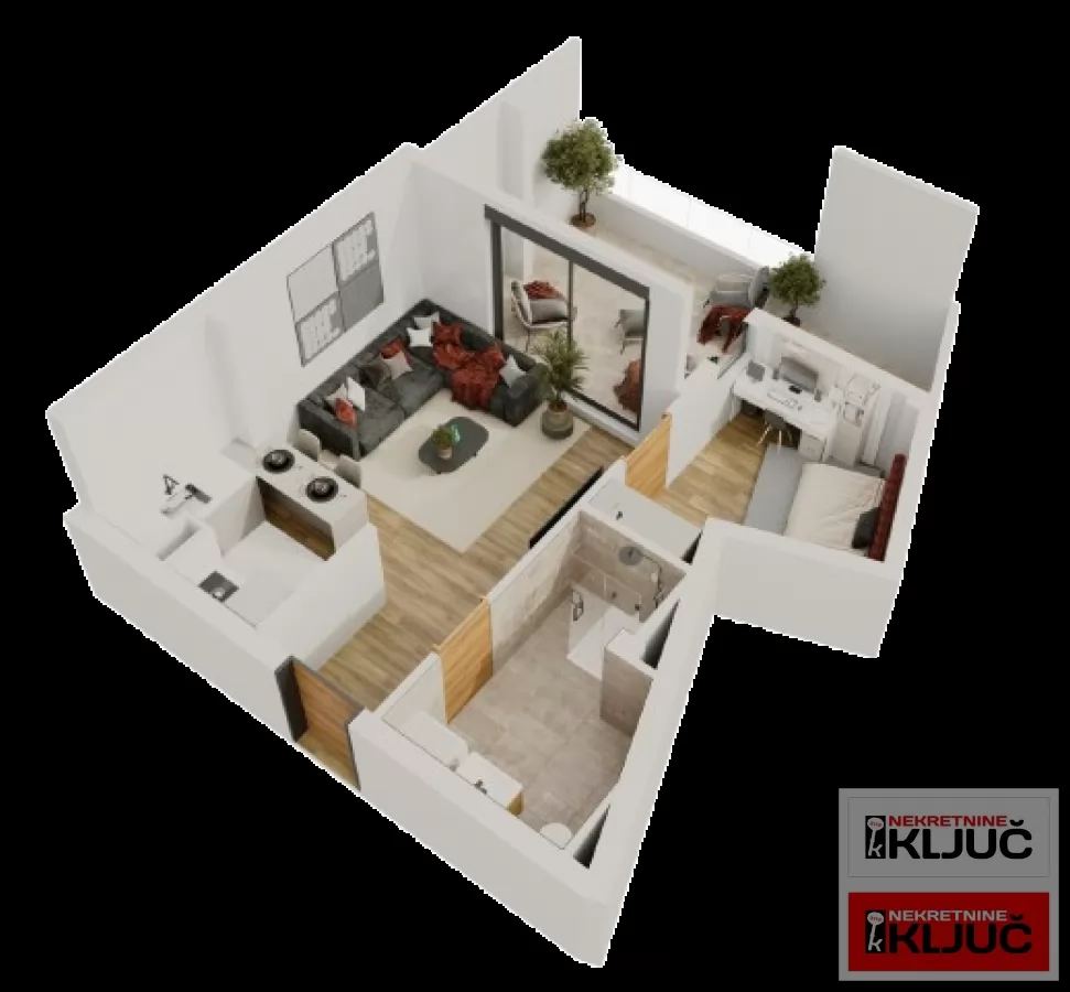 SALAJKA, 49m2, Dvosoban sa pdv, Izgradnja 1