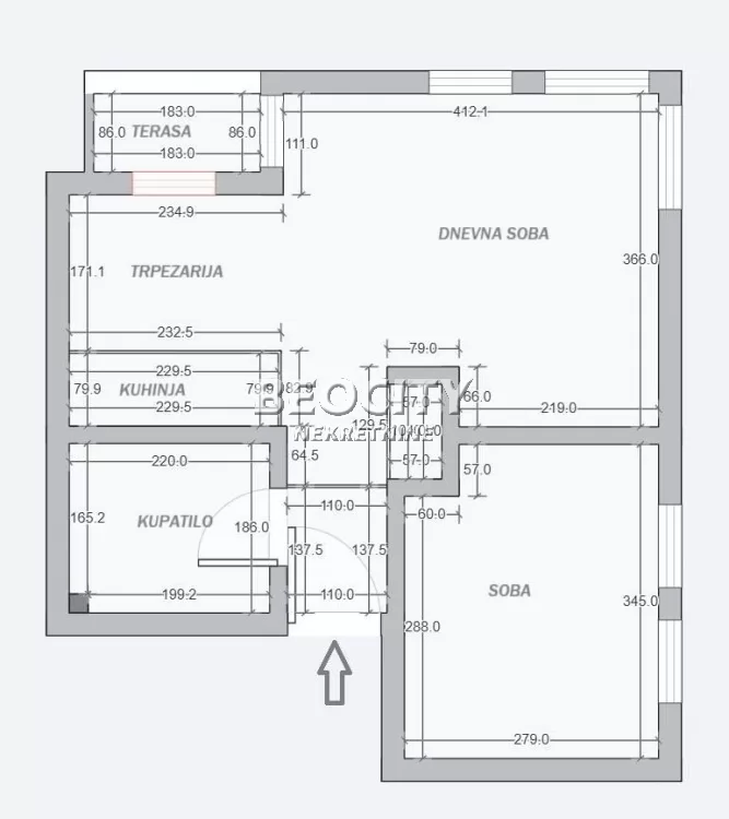 Dvosoban stan, 40 m2, Centar, Konstantina Filozofa ID: 90212 8