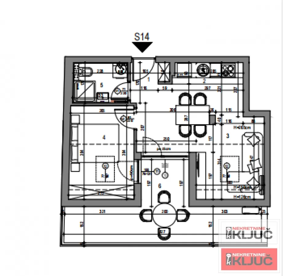 CENTAR-PEŠAČKA ZONA, 52 m2, Dvosoban sa pdv 1