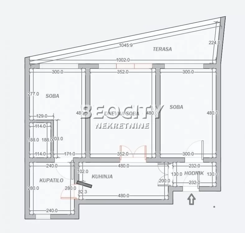 Trosoban stan, 72 m2, Obilićev venac, Marsala Birjuzova ID: 122314 16