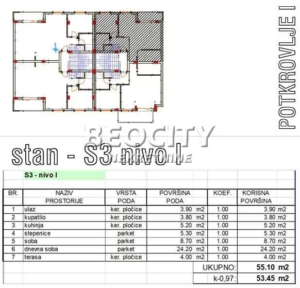 četvorosoban stan, 81 m2, Sremska Kamenica ID: 125027 3