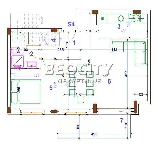 četvorosoban stan, 85 m2, Sremska Kamenica ID: 125023 2