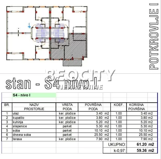 četvorosoban stan, 85 m2, Sremska Kamenica ID: 125023 3