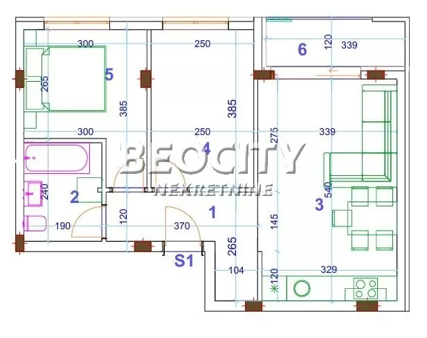 Trosoban stan, 50 m2, Sremska Kamenica ID: 125022 2