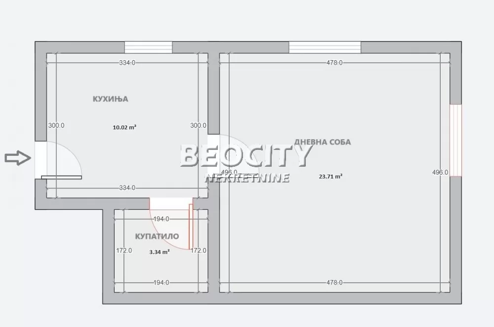 Jednosoban stan, 37 m2, Medaković 2, Stojadina Mirkovića ID: 118695 9