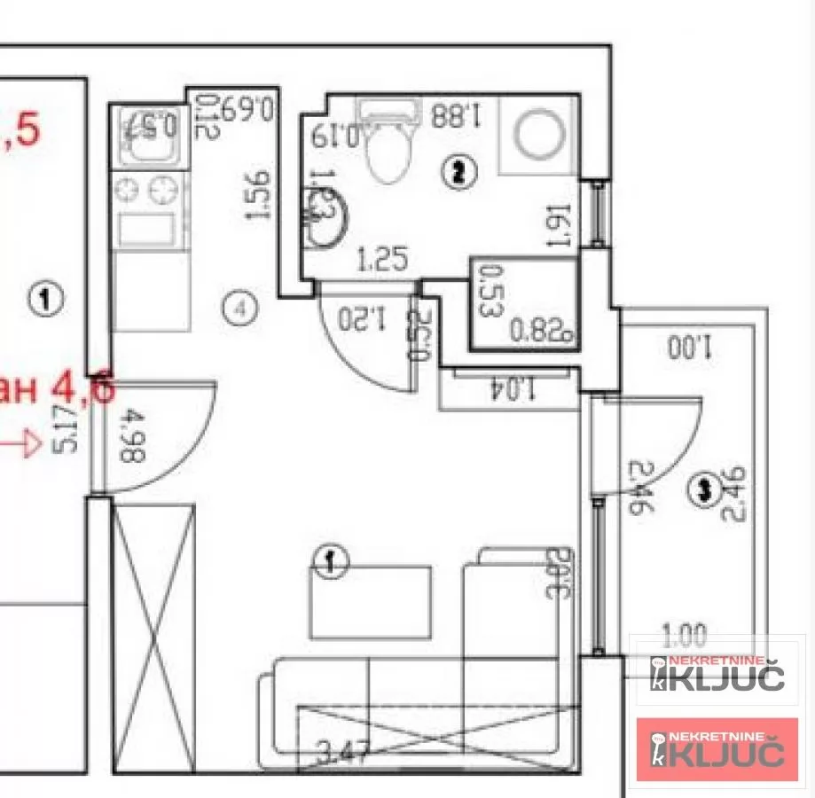 SREMSKA KAMENICA, 20m2, Garsonjera brzo useljiva 5