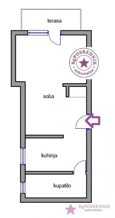 Stari grad, Dorćol, Kneginje Ljubice, 27m2 2