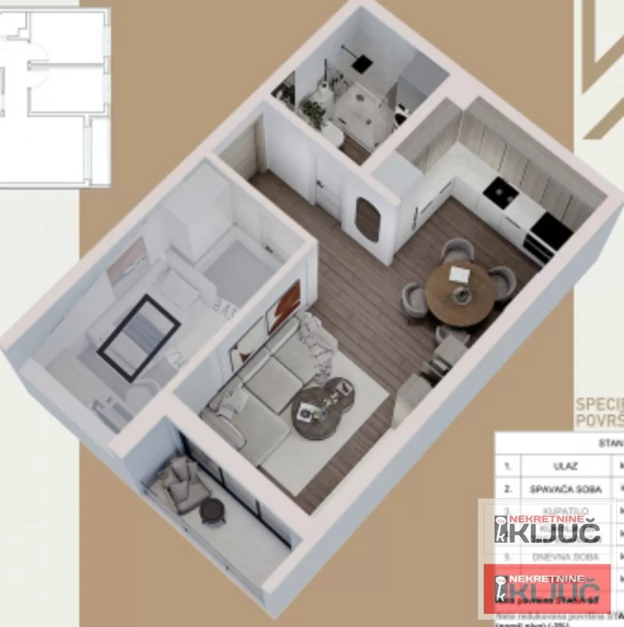 BLIZINA LIPOV GAJA, 36m2, Jednoiposoban sa pdv 1