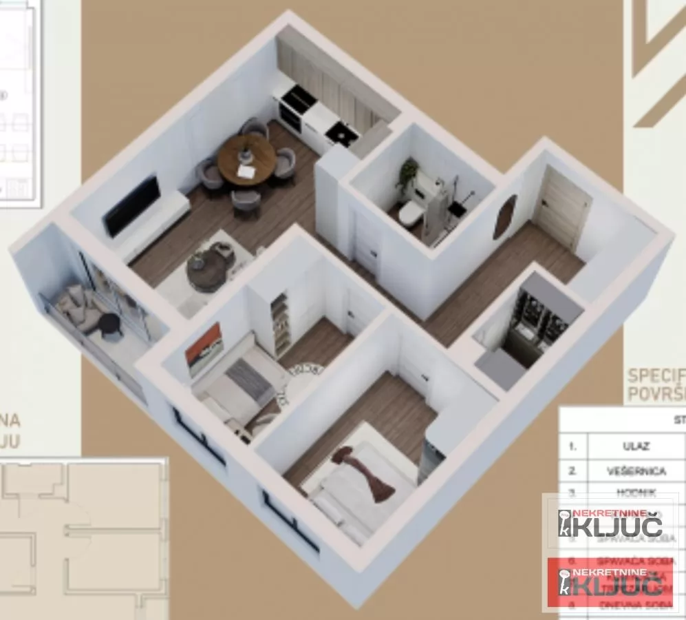 BLIZINA LIPOV GAJA, 50m2, Dvoiposoban sa pdv 1