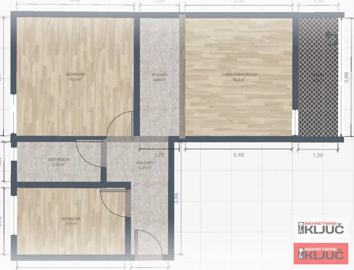 DETELINARA, 51m2, Dvoiposoban, Renoviran, Useljiv 1