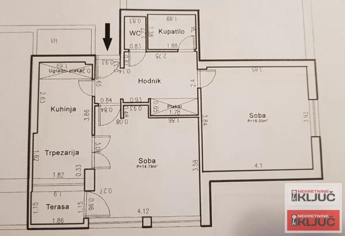LIMAN III-PRAZAN DVOSOBAN STAN 10