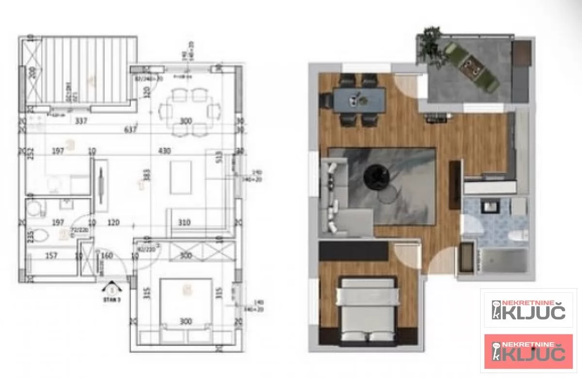 ADICE, 48m2, Dvosoban sa pdv 2