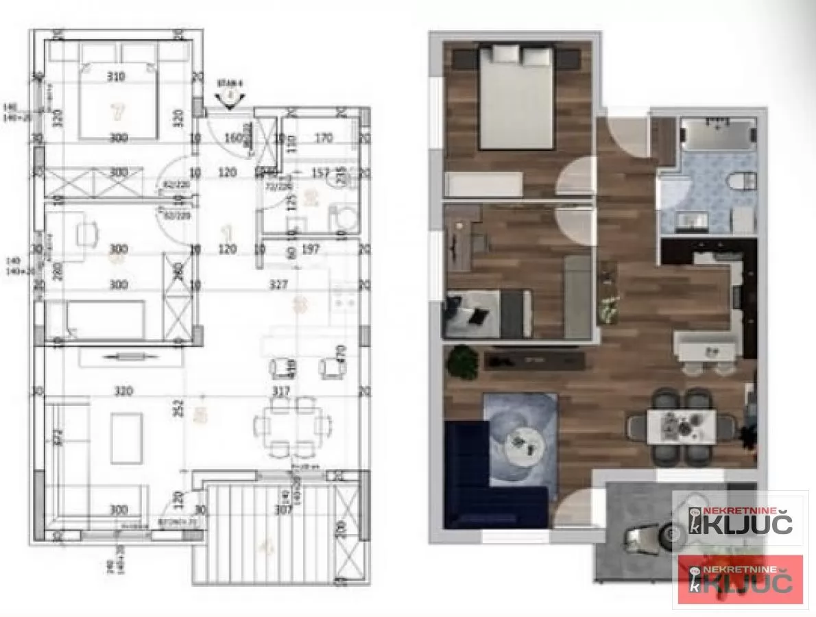 ADICE, 59m2, Dvoiposoban sa pdv 2