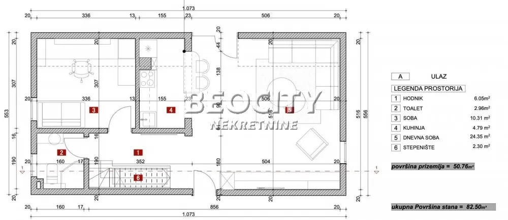 Trosoban stan, 85 m2, Mirijevo, Matice srpske ID: 125280 9
