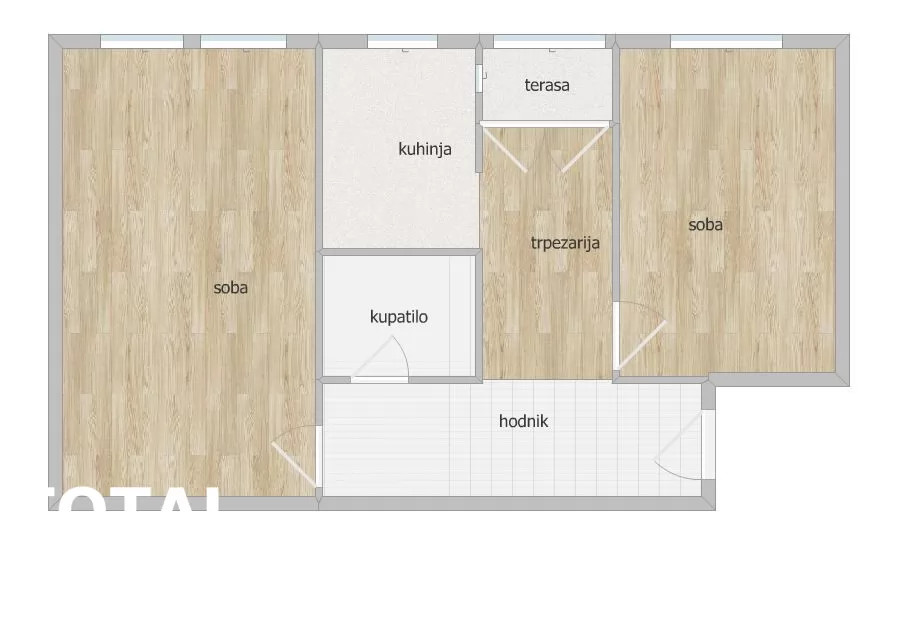 Stan,NOVI SAD,NOVA DETELINARA,kv: 58.00, € 145000, ID: 1101701 12